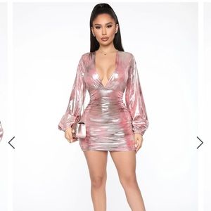 Fashion Nova Metallic Dress